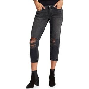 Frame Le Garçon crop washed black jeans